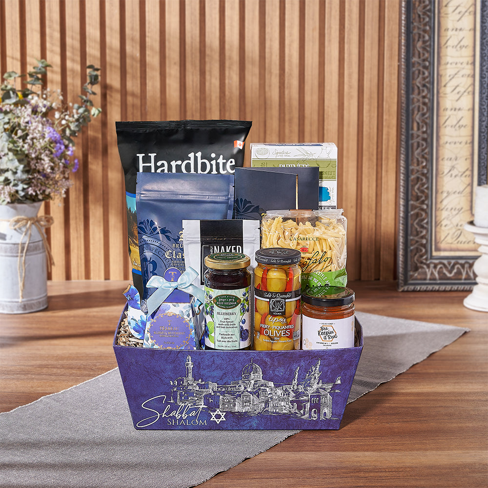 Kosher Shabbat Snack Basket – how the gift is presented