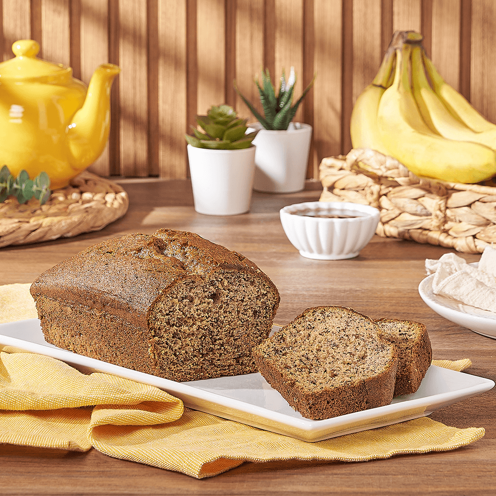 Housewarming Gift Banana Bread Loaf – how the gift is presented