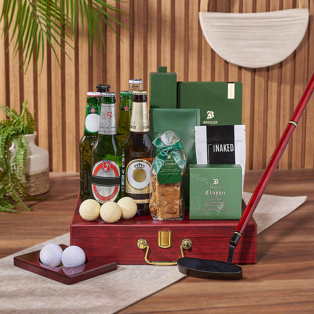 Beer Sampler & Golf Gift, beer gift, beer, chocolate gift, chocolate, nuts gift, nuts, golf gift, golf, Toronto delivery