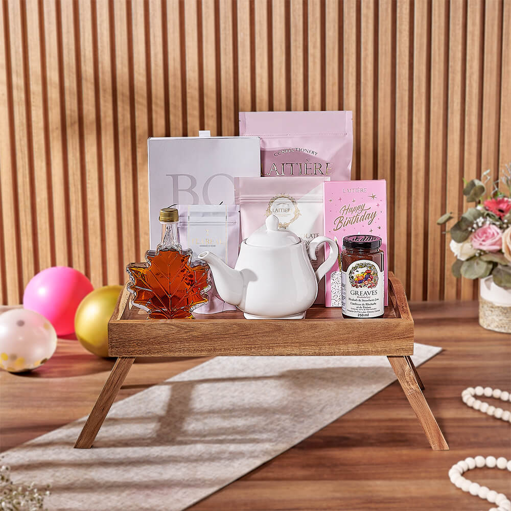 Birthday Breakfast Bed Tray – how the gift is presented