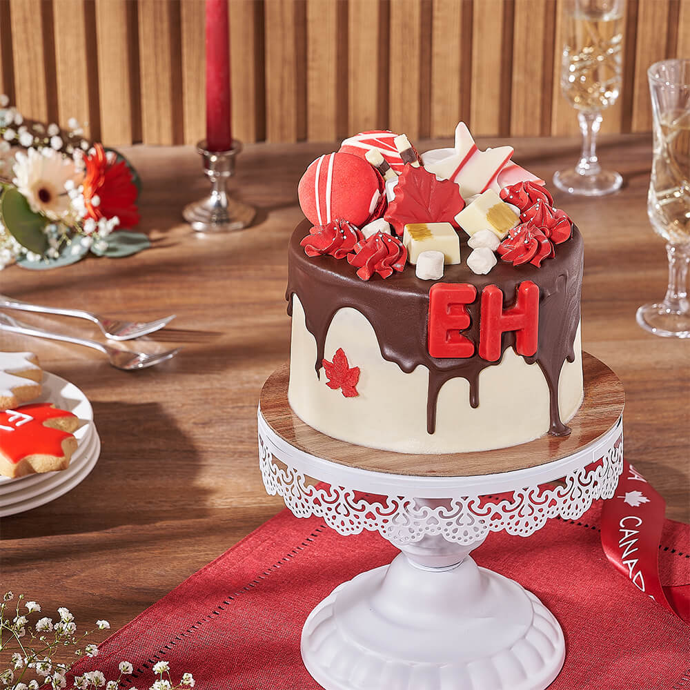 Cream Cheese Frosting Cake for Canada Day - 6 Inch – how the gift is presented