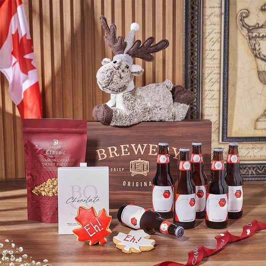 Canada Day Sweet Treat & Beer Gift, beer gift, beer, canada day gift, canada day, cookie gift, cookie, Toronto delivery