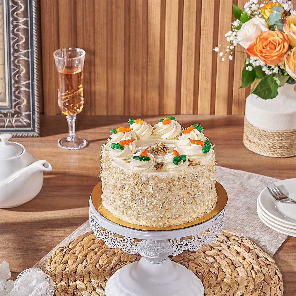 6-Inch Moist Carrot Cake – how the gift is presented
