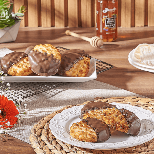 Chocolate Dipped Macaroons, cookie gift, cookie, basked goods gift, baked goods, Toronto delivery