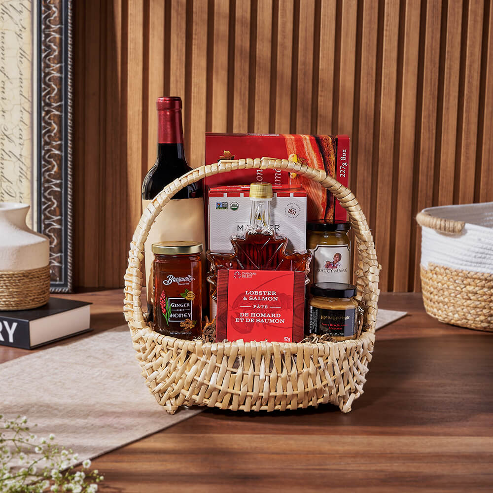 Signature Wine and Lobster Gift Basket – how the gift is presented