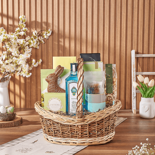 Easter Spirits & Coffee Basket, easter gift, easter, liquor gift, liquor, chocolate gift, chocolate, coffee gift, coffee, Toronto delivery