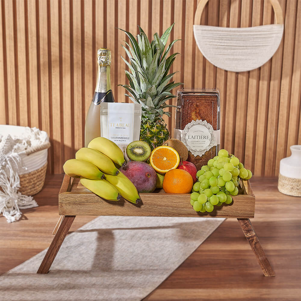 Gourmet Breakfast Platter Gift Basket, fruit gift, fruit, champagne gift, champagne, sparkling wine gift, sparkling wine, Toronto delivery