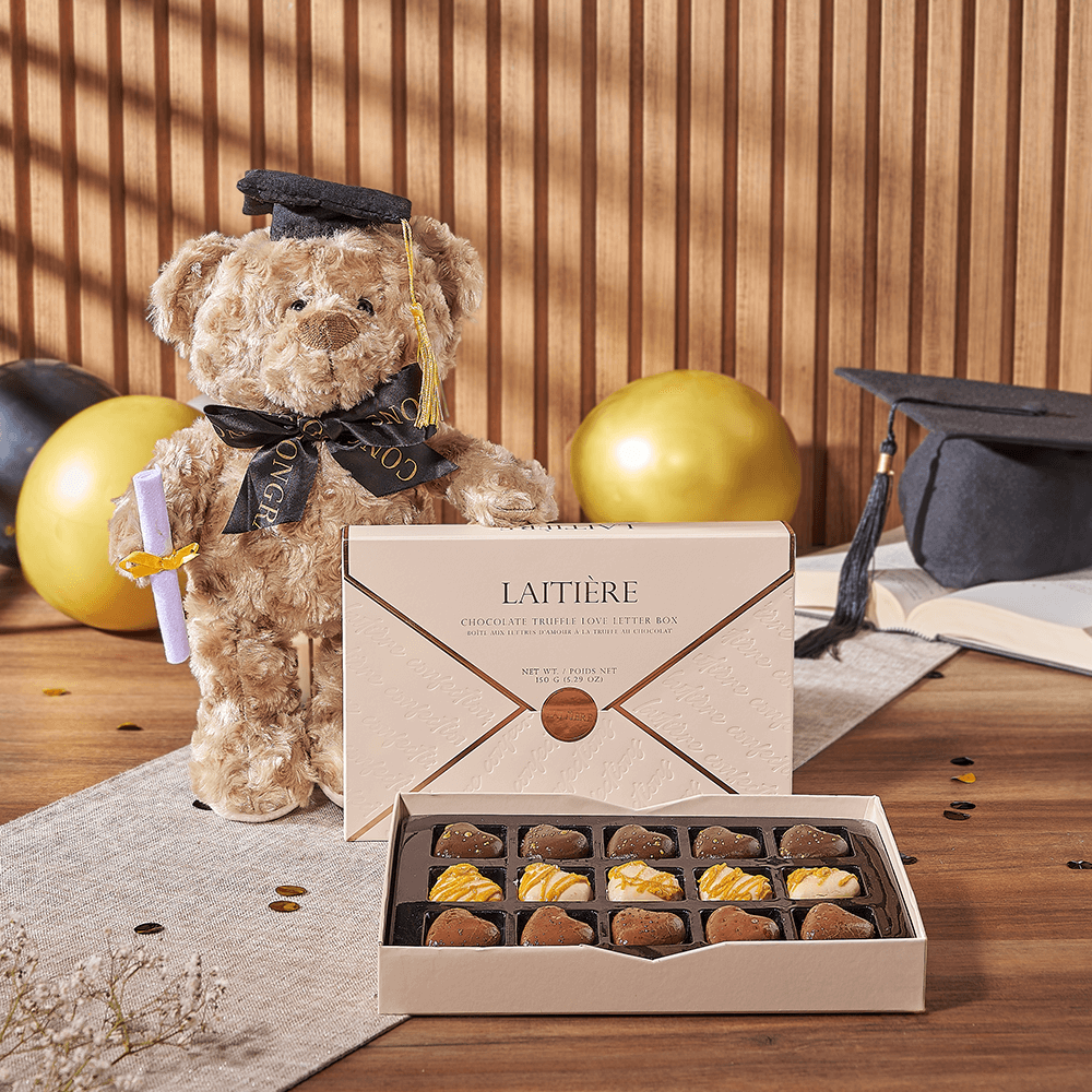 Graduation Chocolate & Teddy Gift, chocolate gift, chocolate, bear gift, bear, Toronto delivery