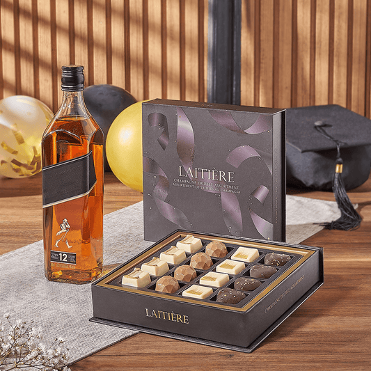 Graduation Spirits & Truffle Gift, graduation gift, graduation, liquor gift, liquor, chocolate gift, chocolate, Toronto delivery