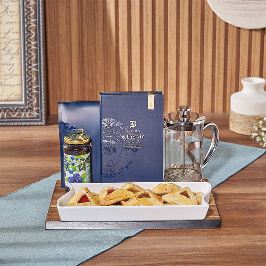 Haman’s Just Desserts Purim Gift Basket, kosher gift, kosher, coffee gift, coffee, purim gift, purim, Toronto delivery
