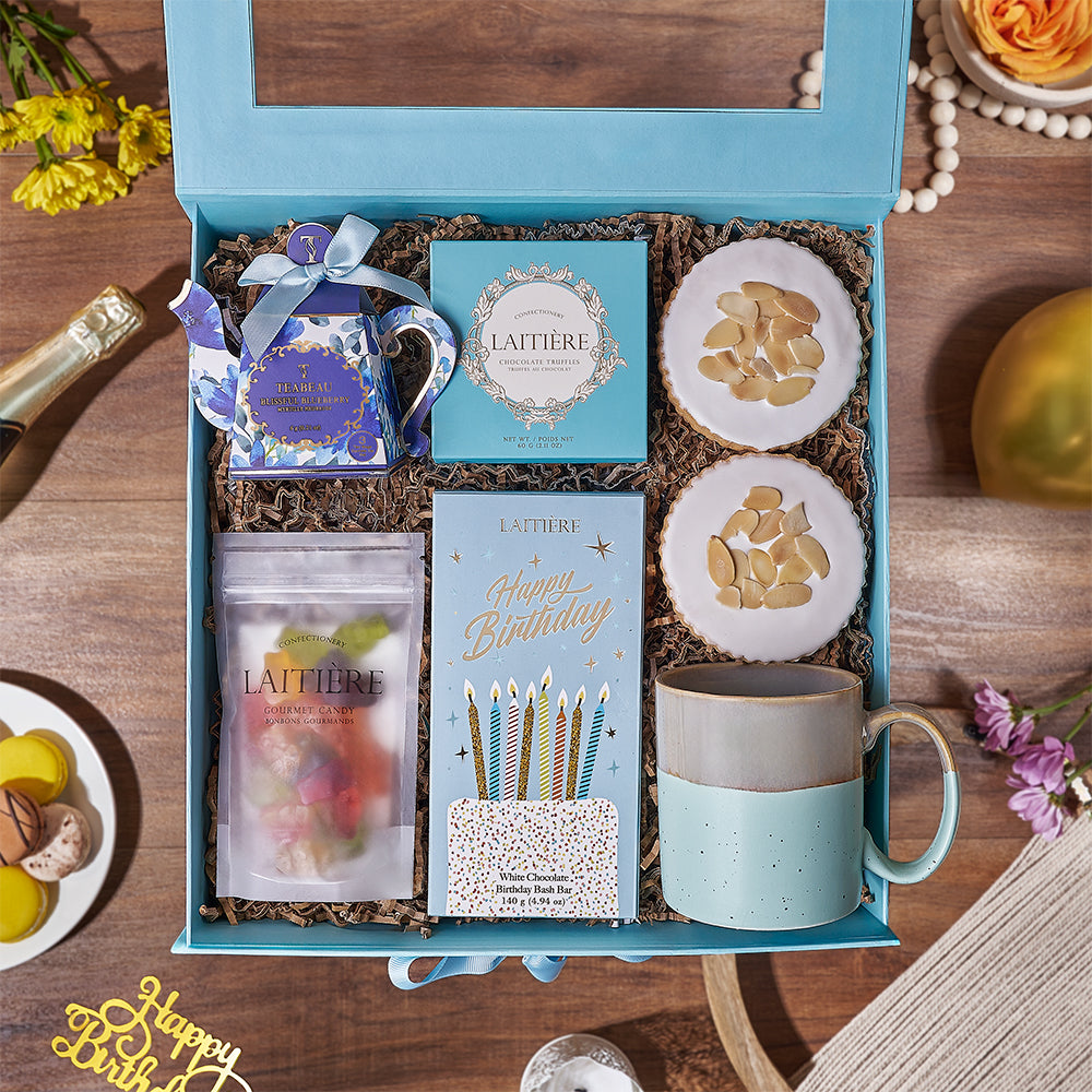 Birthday Almond Cookies Gift Box – how the gift is presented