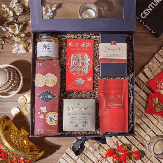 Lucky Tea & Chocolate Gift Box, chinese new year gift, chinese new year, lunar new year gift, lunar new year, Toronto delivery