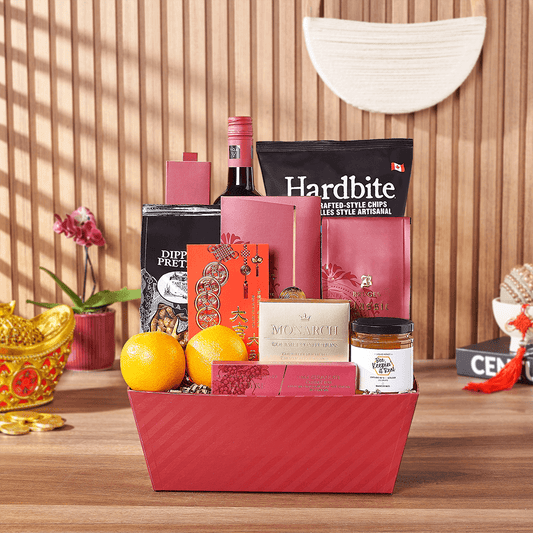 Lucky Wine & Snack Gift Set, wine gift, wine, chinese new year gift, chinese new year, lunar new year gift, lunar new year, Toronto delivery