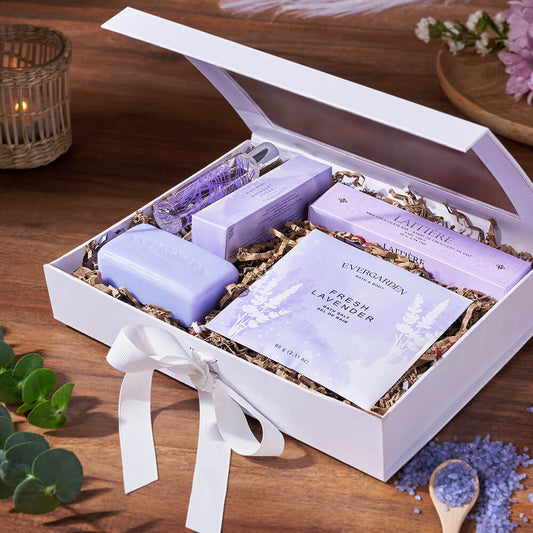 Luxe Lavender Spa Gift Set, bath & body gift, bath & body, spa git, spa, mother's day gift, mothers day, Toronto delivery