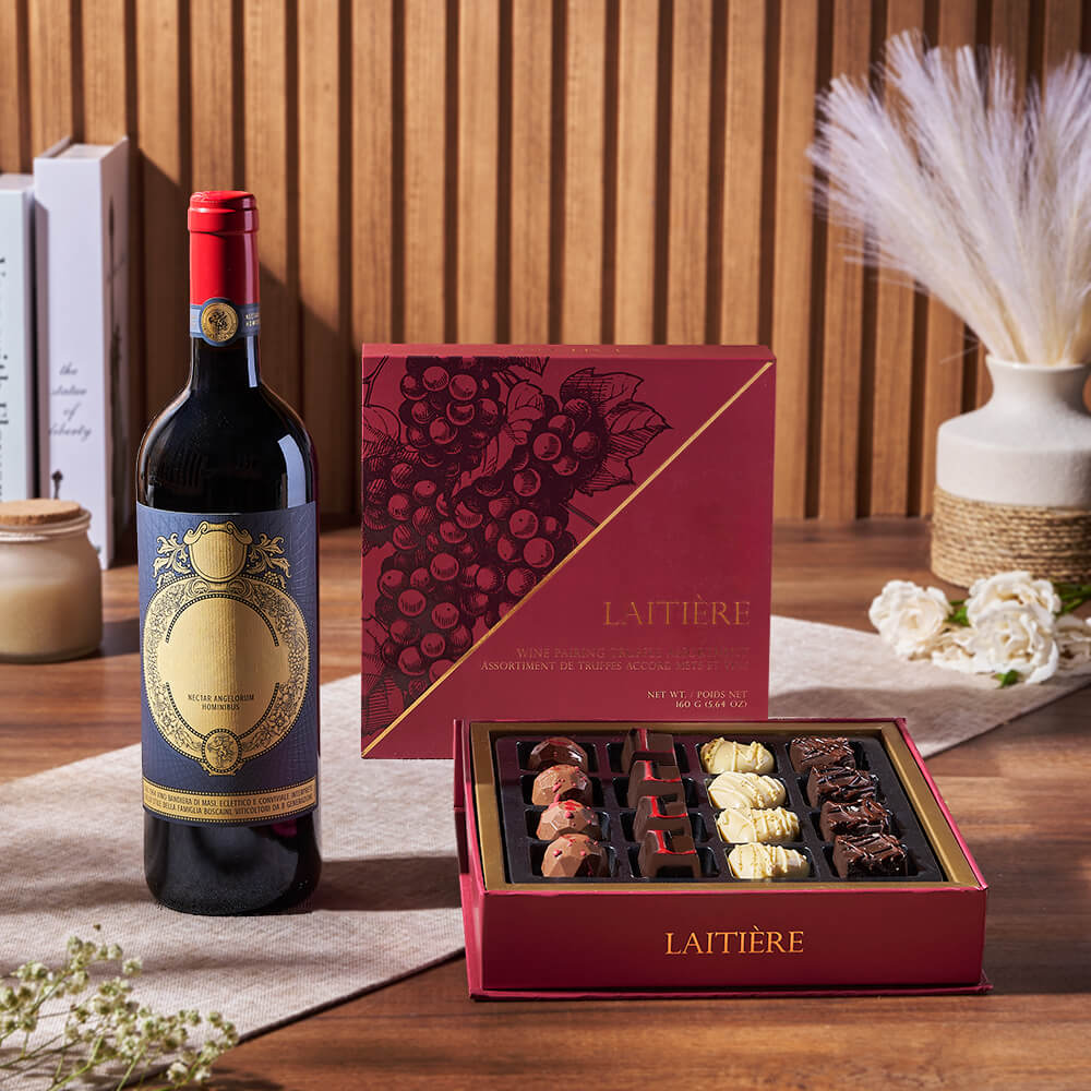 Wine and Chocolate Box Gift – how the gift is presented