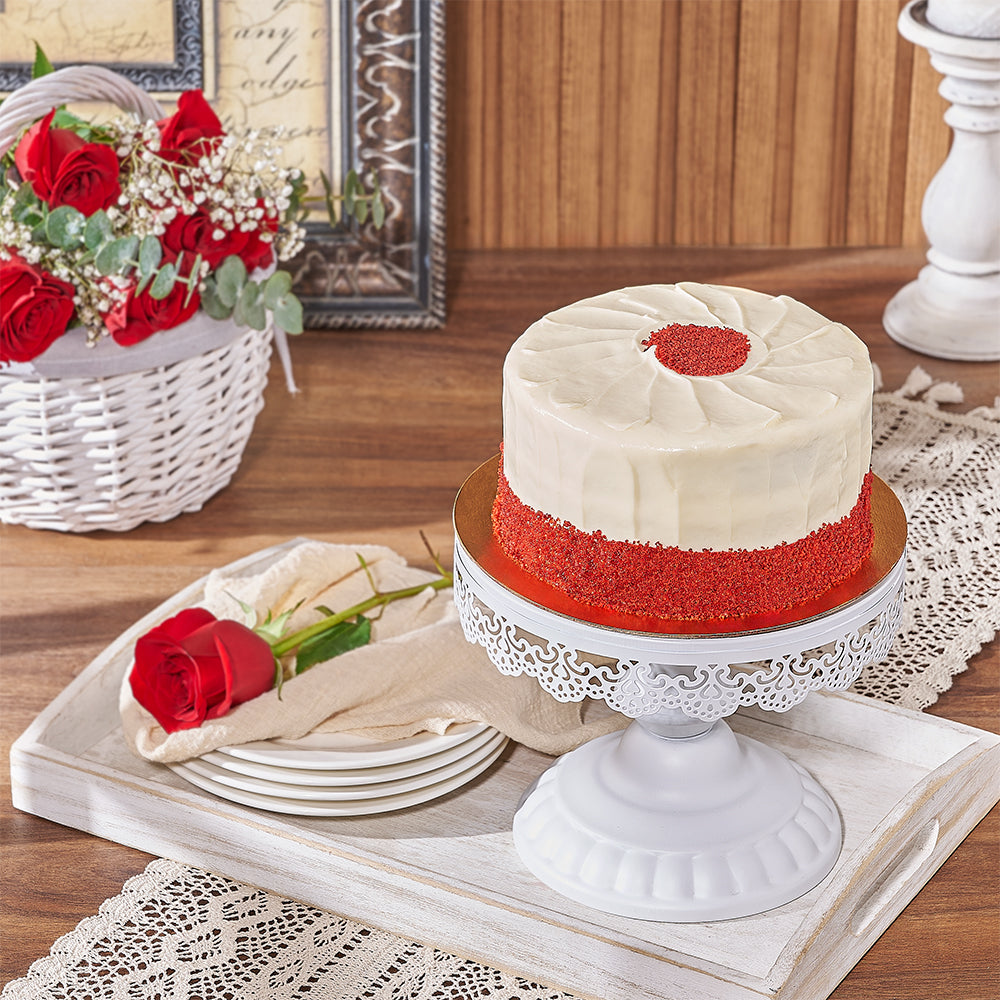 6 Inch Red Velvet Celebration Cake – how the gift is presented