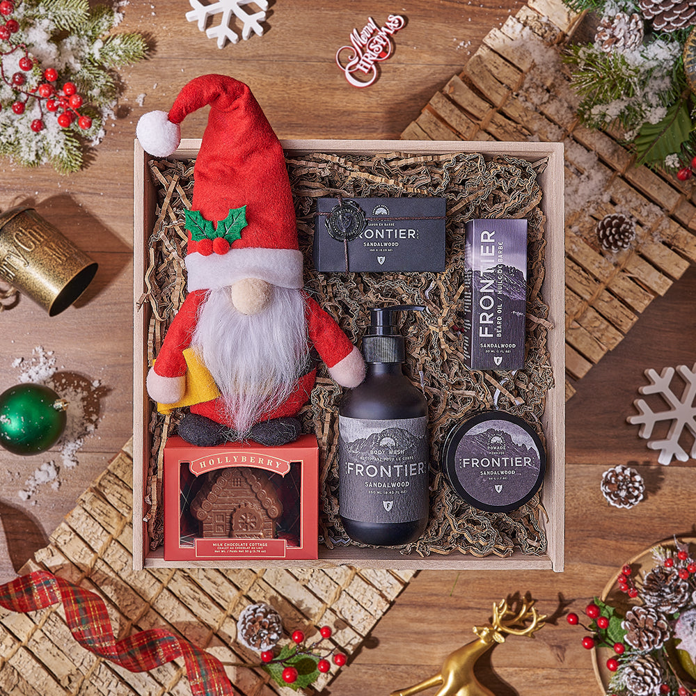 Santa’s Spa Gift Crate For Men, Christmas gift, Christmas, spa gift, spa, chocolate gift, chocolate, Toronto delivery