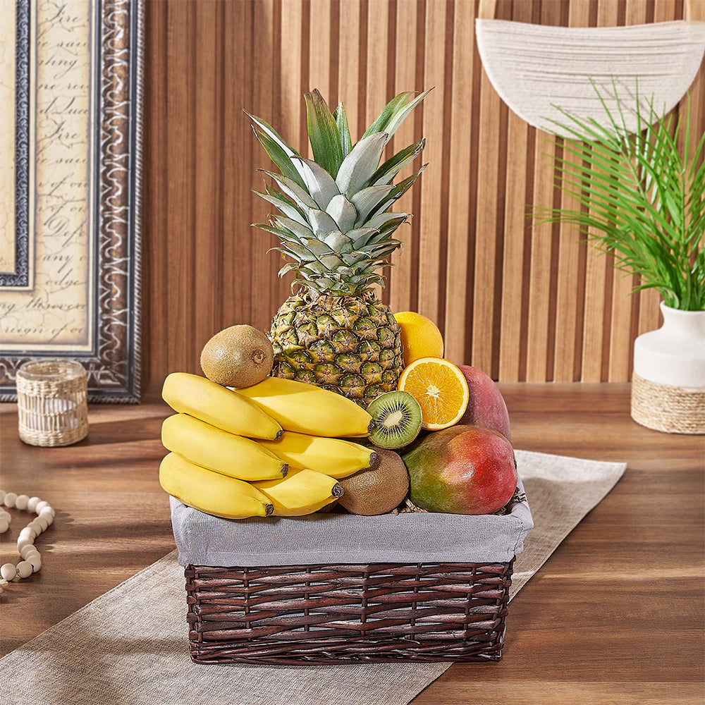 Grey Willow Fruit Basket – how the gift is presented