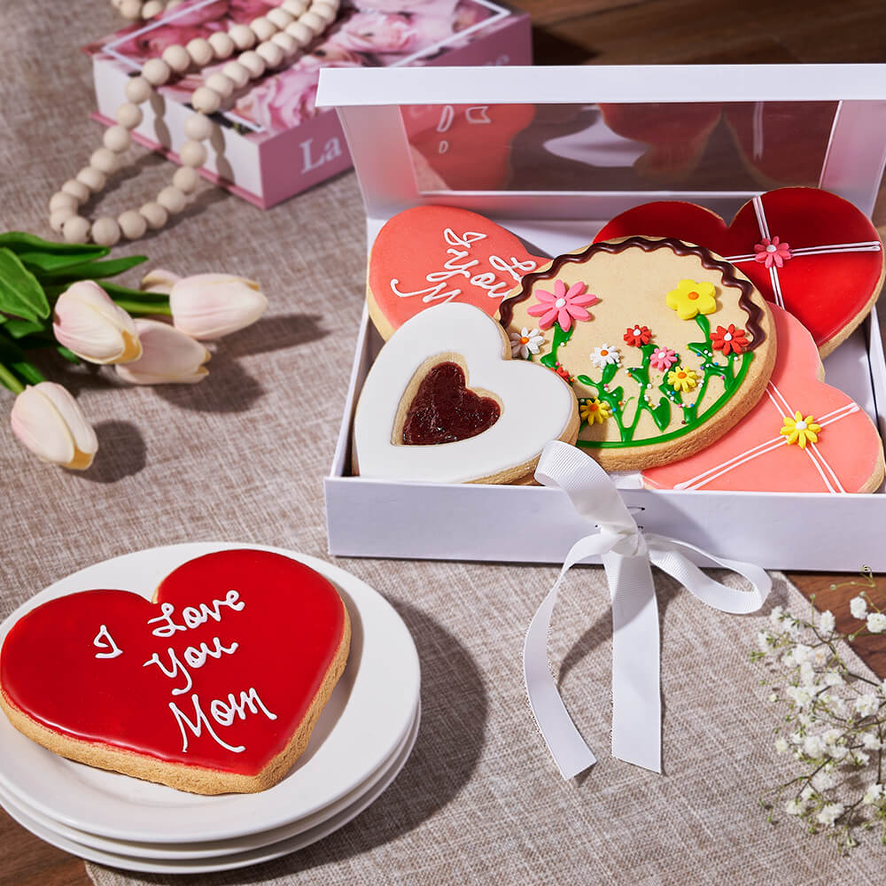 Mother's Day Themed Gourmet Cookie Gift Basket – how the gift is presented