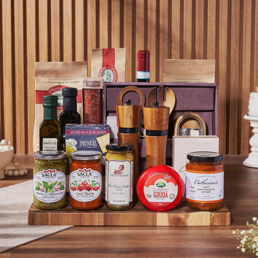 Tantalizing Treats & Wine Set, wine gift, wine, pasta gift, pasta, gourmet gift, gourmet, Toronto delivery