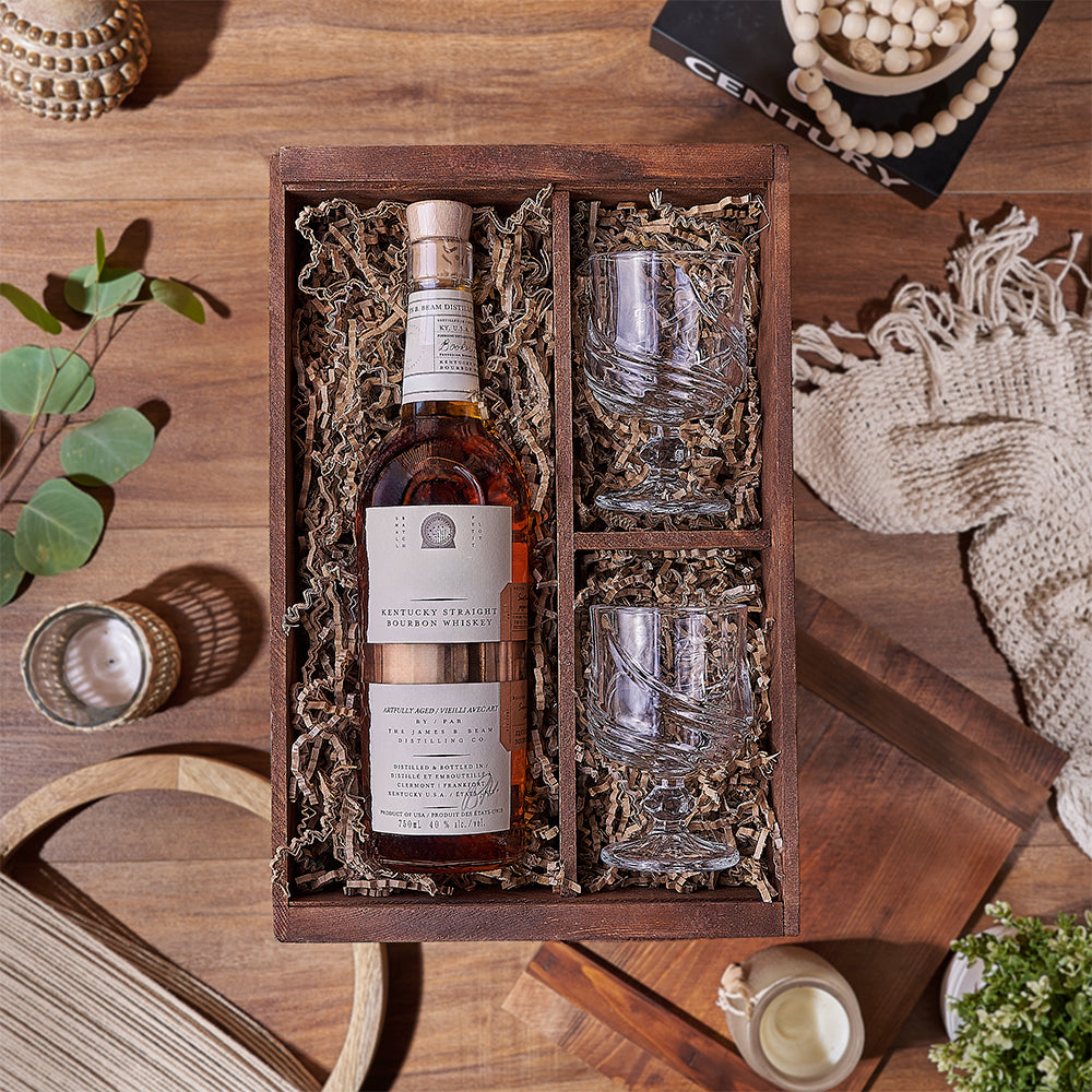 Wooden Liquor Gift Box Set – how the gift is presented
