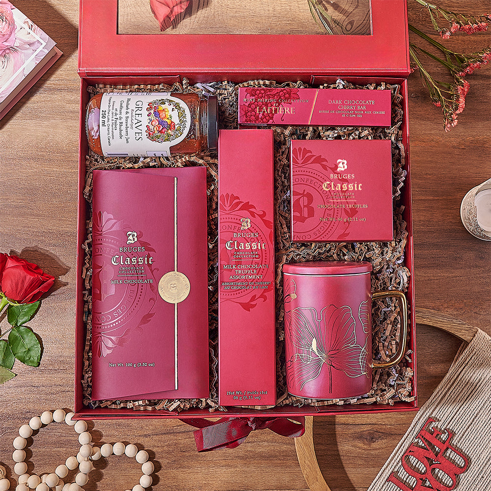 Valentine's Day Chocolate Jam Gift Box, Toronto – how the gift is presented