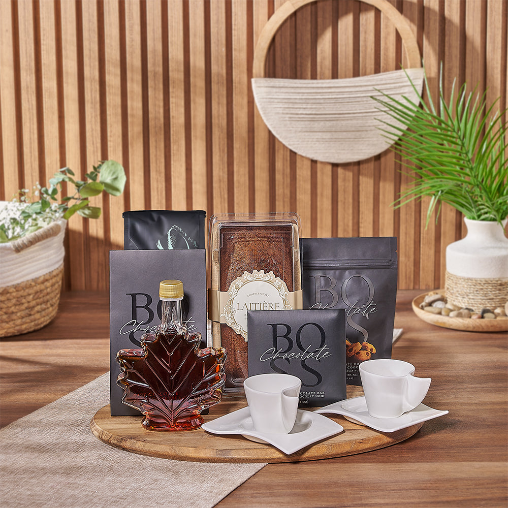 Coffee and Banana Bread Basket – how the gift is presented