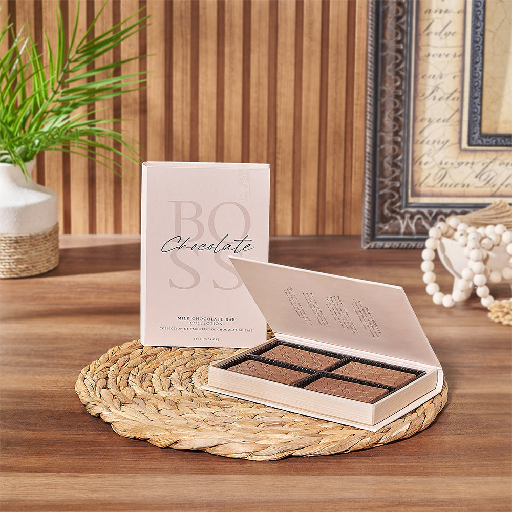 Milk Chocolate Bars Book Gift – how the gift is presented
