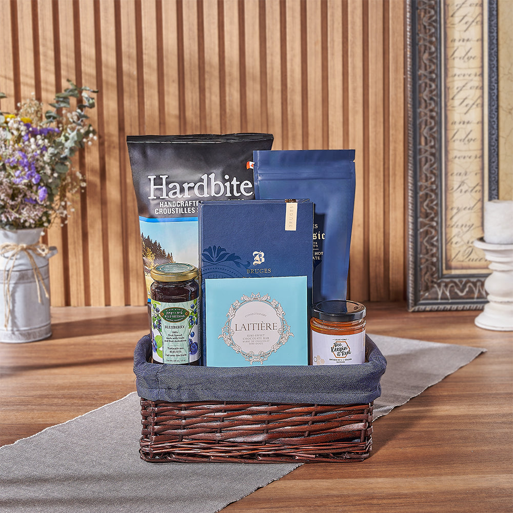 Celebrate Hanukkah joyfully with the Hanukkah Kosher Treats Basket from Toronto Baskets - Toronto Delivery