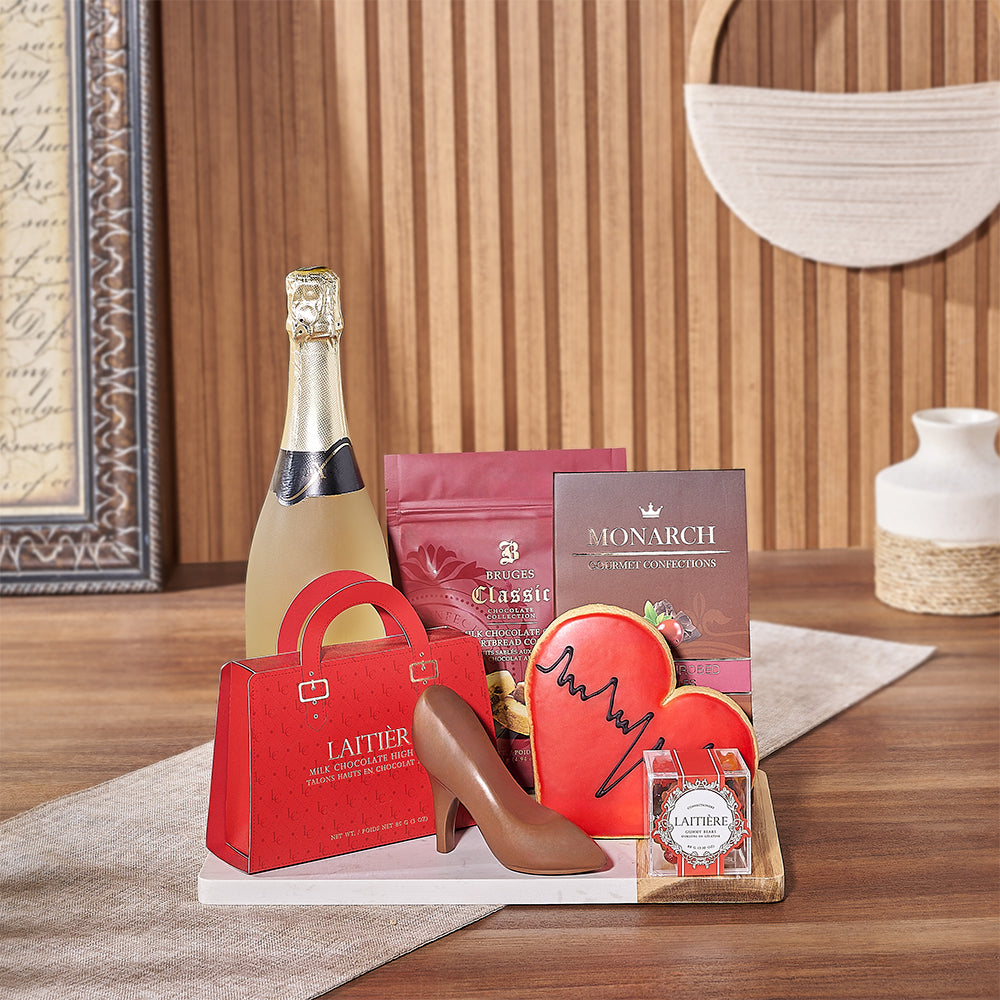 Bubbly &amp;amp; Sweet Valentine's Gift Basket makes an exquisite gift - Toronto Delivery