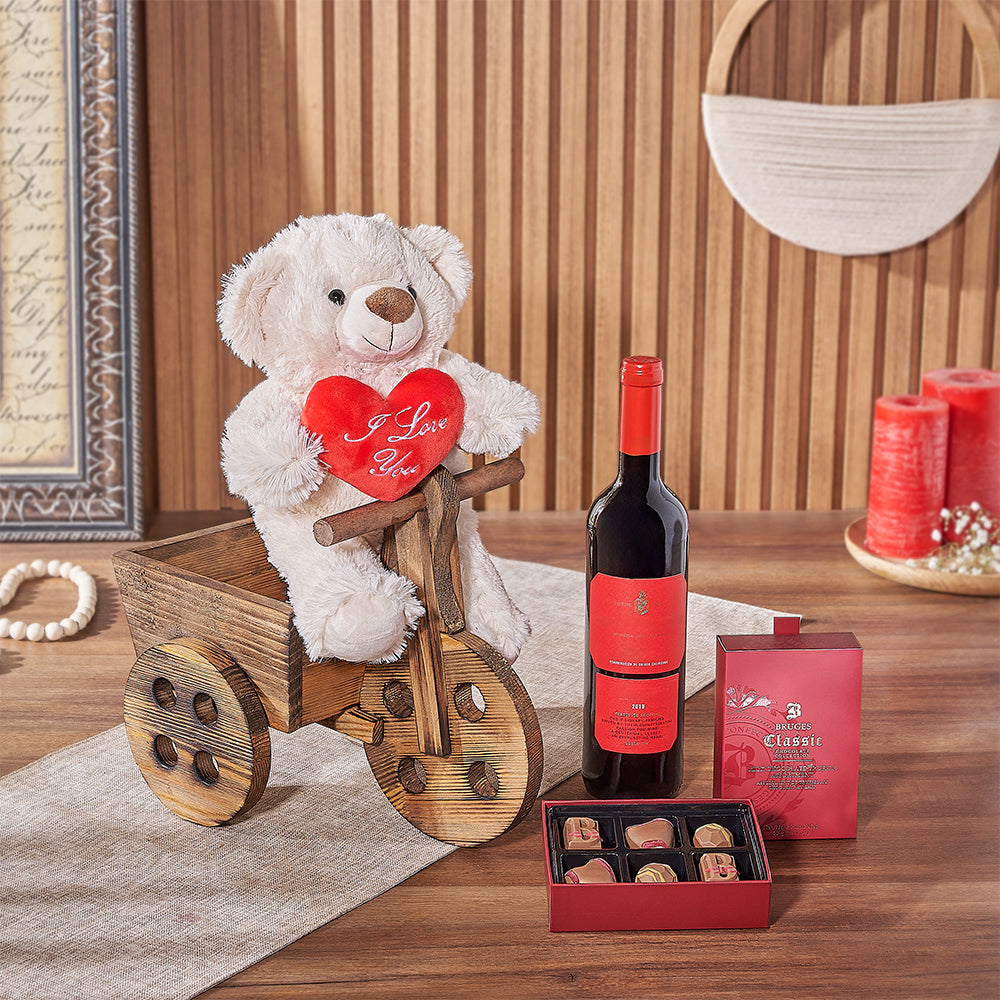Morningside Valentine’s Day Basket from Toronto Baskets - Wine Gift Set - Toronto Delivery