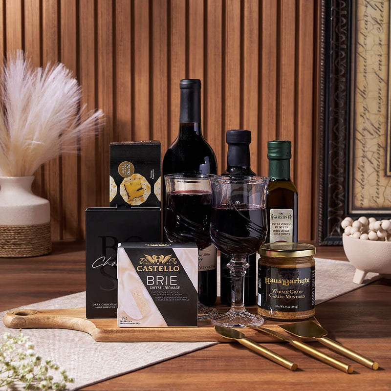Appetizing Wine Gift Board, wine gift, wine, charcuterie gift, charcuterie, cheese board gift, cheese board, Toronto delivery