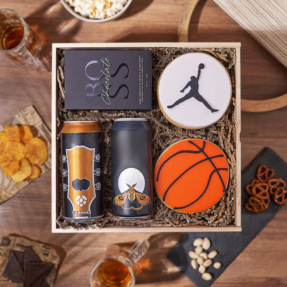 Basketball &amp; Craft Beer Box, beer gift, beer, sports gift, sports, cookie gift, cookie, Toronto delivery