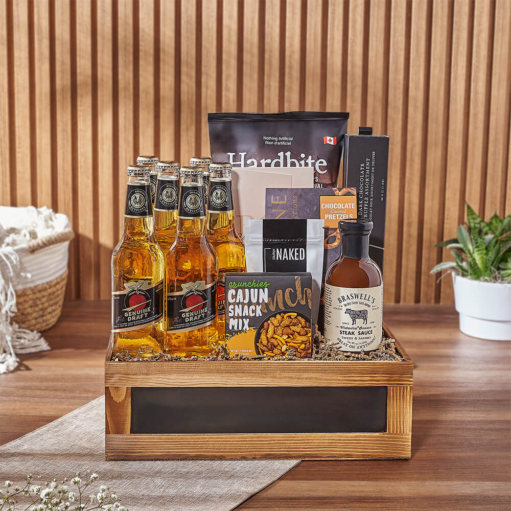 Beer & Total Snacking Crate, beer gift, beer, gourmet gift, gourmet, chocolate gift, chocolate, Toronto delivery