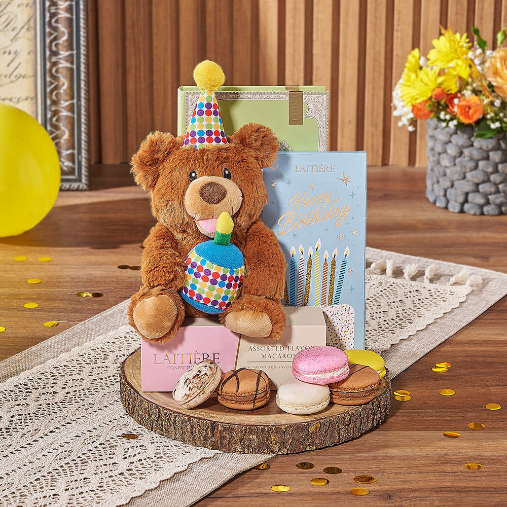 Birthday Teddy and Chocolate Collection – how the gift is presented