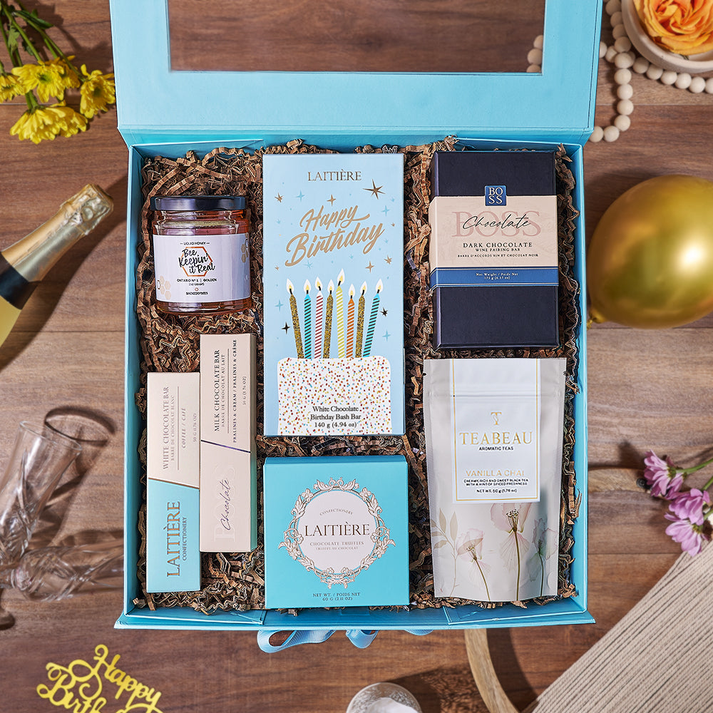 Birthday Chocolate & Chai Gift Box – Birthday gift baskets
