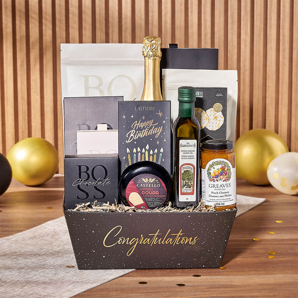 Sparkling Wine Gift Birthday Selection – how the gift is presented