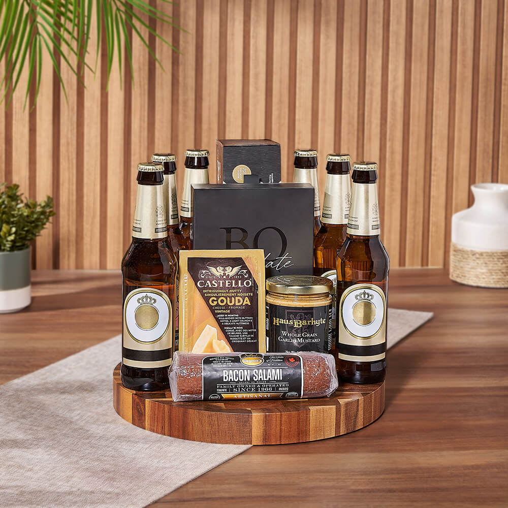 Brockton Beer &amp; Snacks Basket, beer gift, beer, charcuterie gift, charcuterie, Toronto delivery