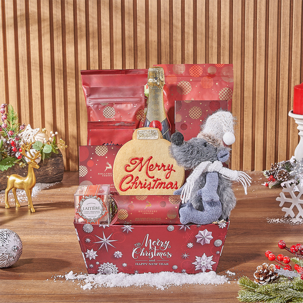 Holiday Sparkling Wine and Sweets – how the gift is presented