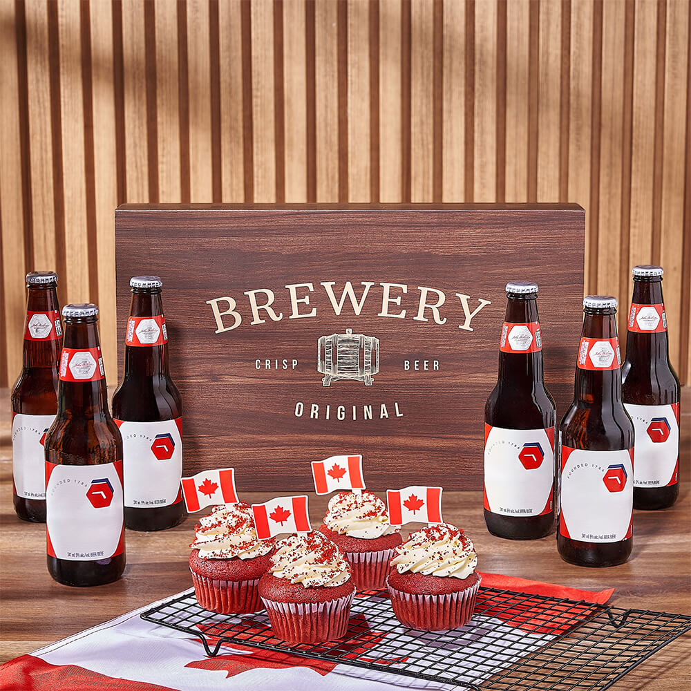 Canada Day Brew &amp; Cupcake Gift, beer gift, beer, canada day gift, canada day, cupcake gift, cupcake, Toronto delivery