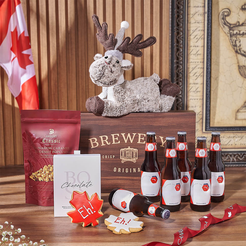Canada Day Sweet Treat & Beer Gift, beer gift, beer, canada day gift, canada day, cookie gift, cookie, Toronto delivery