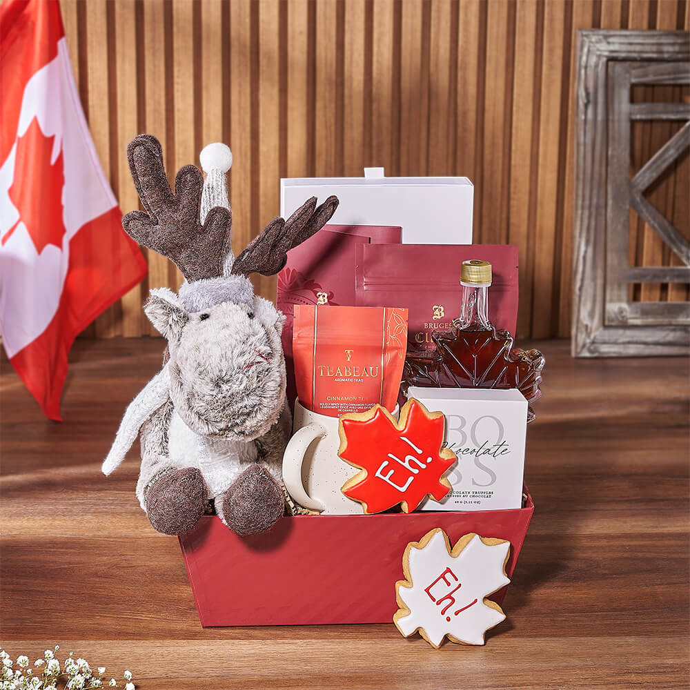 Canada Day Tea & Treat Gift, canada day gift, canada day, tea gift, tea, cookie gift, cookie, Toronto delivery