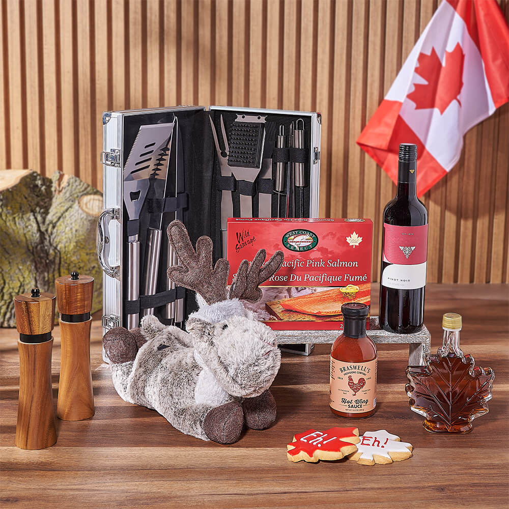 Canada Day Wine & Grilling Gift, wine gift, wine, grill gift, grill, canada day gift, canada day, Toronto delivery