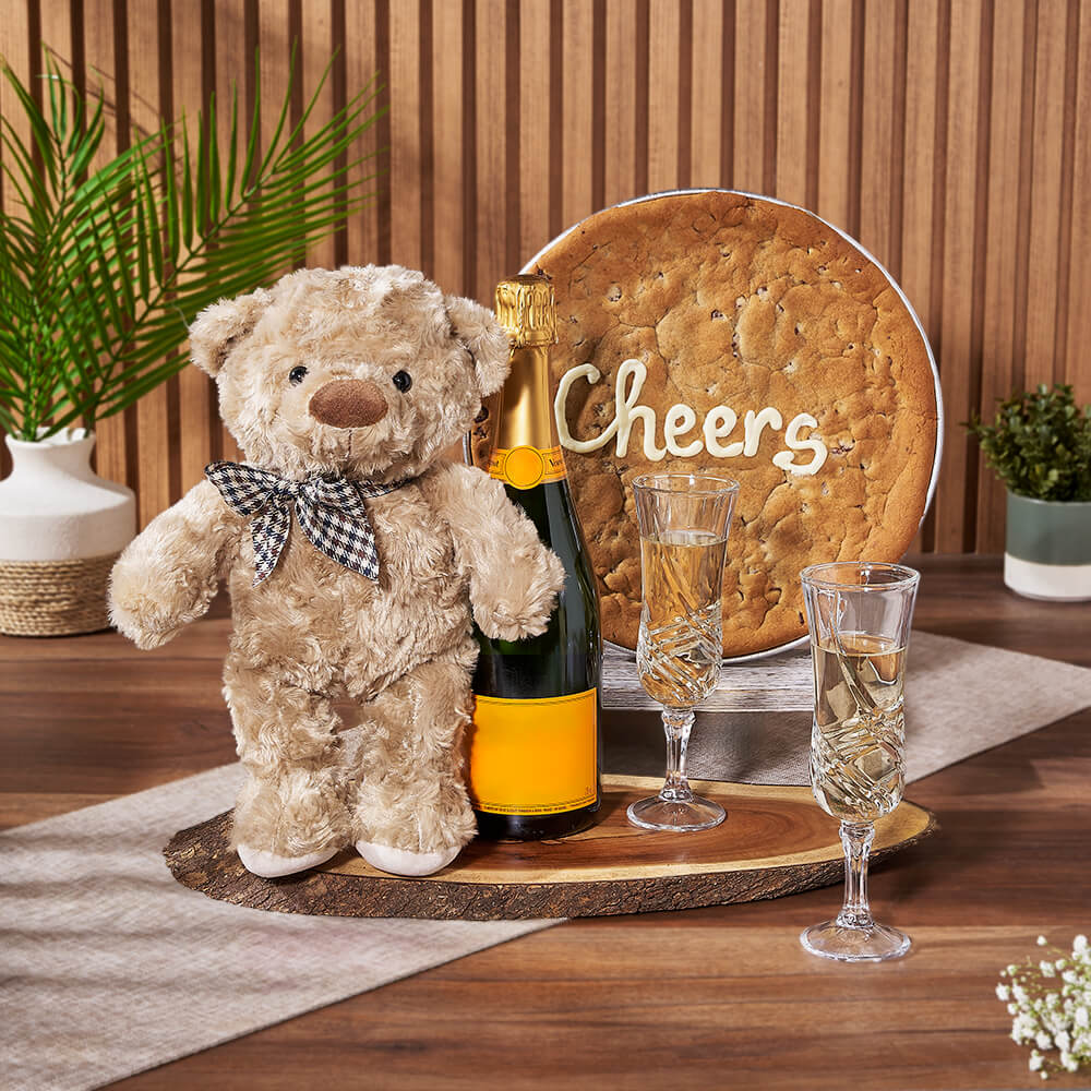 Cheers Cookie &amp; Champagne Gift Set, champagne gift, champagne, cookie gift, cookie, sparkling wine gift, sparkling wine, Toronto delivery