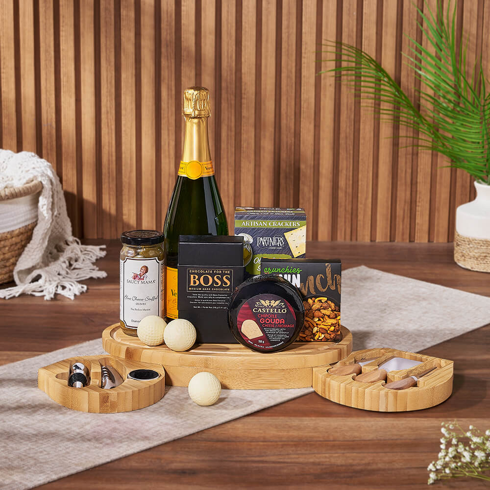 Cheese &amp; Champagne Celebration Gift Set, champagne gift, champagne, sparkling wine gift, sparkling wine, cheese board gift, cheese board, Toronto delivery