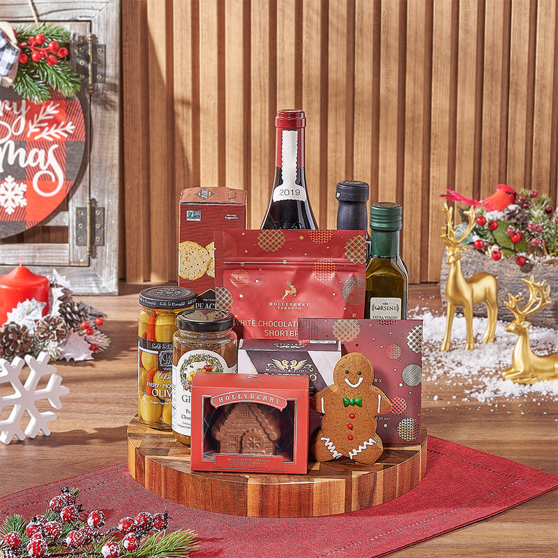 Christmas Chocolate & Wine Gift Board, wine gift, wine, christmas gift, christmas, holiday gift, holiday, Toronto delivery