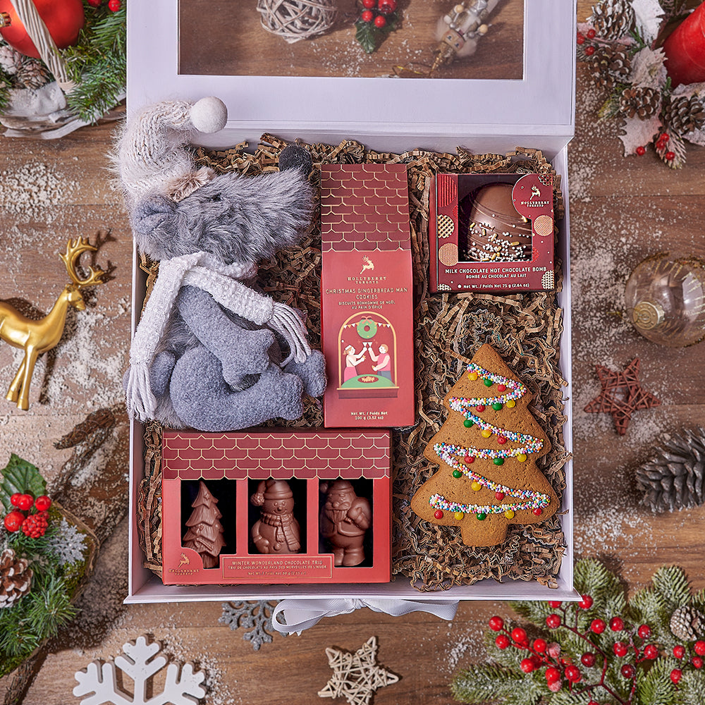 Christmas Hot Cocoa & Treats Basket – Christmas gift baskets
