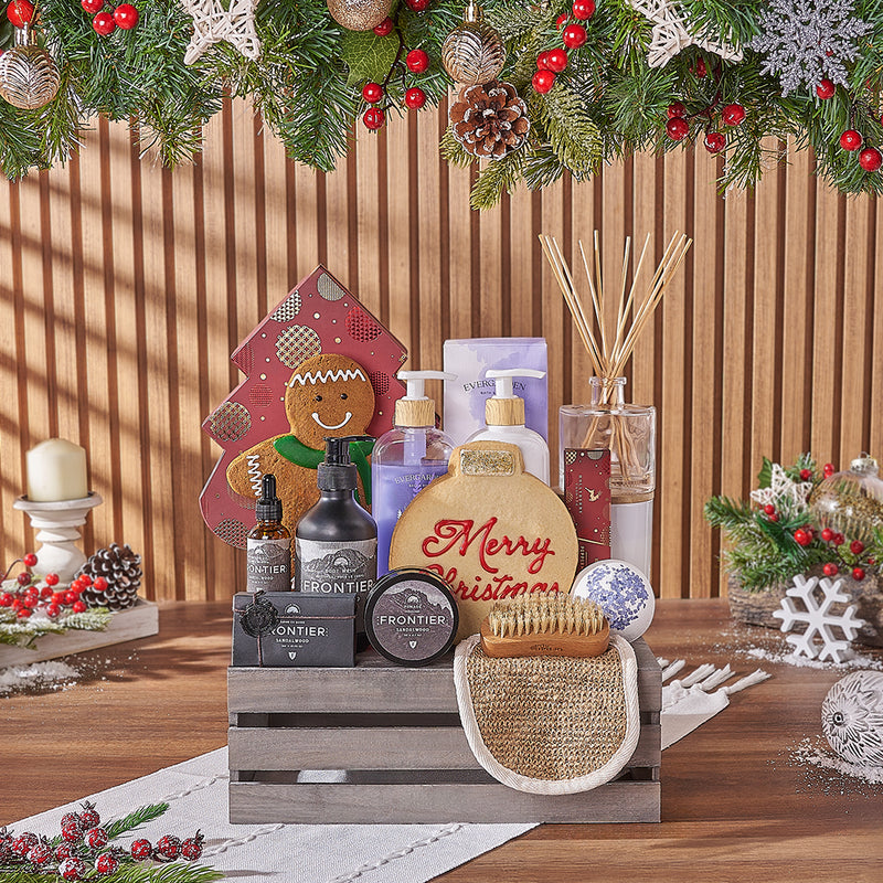 Complete Christmas Spa Gift Crate, Christmas gift, Christmas, spa gift, spa, chocolate gift, chocolate, Toronto delivery