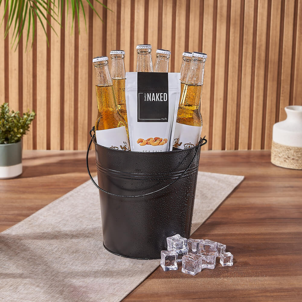 Corona Gift Bucket, beer gift, beer, nuts gift, nuts, Toronto delivery