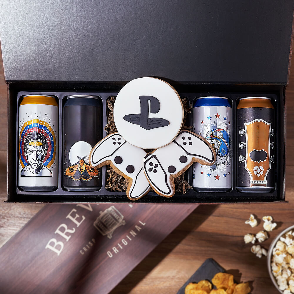 Craft Brew &amp; Gaming Gift Set, beer gift, beer, gaming gift, gaming, cookie gift, cookie, Toronto delivery